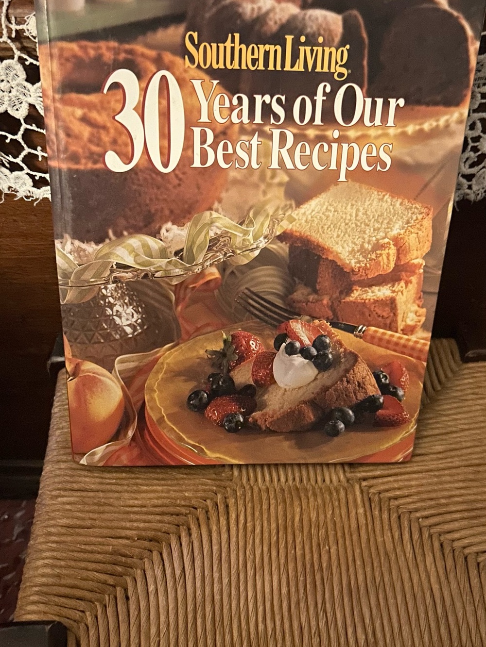 Southern Living Cookbook with Orange and Yellow Cover Art